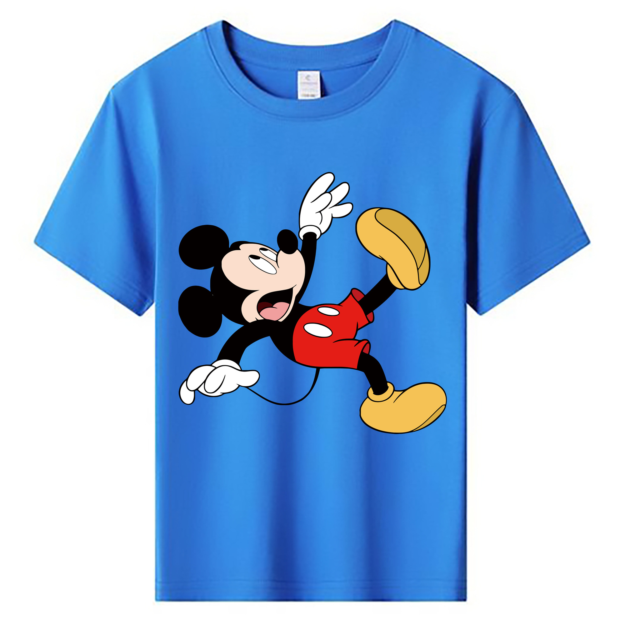 ミッキーマウス Mickey Mouse 綿100％キッズTシャツ（フロントプリント）